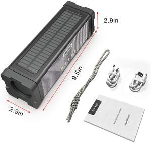 Altavoz Tws Speaker Blootuth, Kotak Musik Pengisian Daya Surya, Speaker Bluetooth Bluetooth Bluetooth dengan Usb Bluetooth, Powerbank - Product Image 6