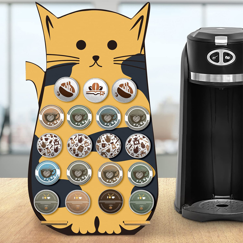 Porte-capsules de café sur le thème du chat 25x44cm