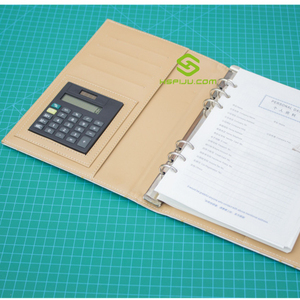 Manufacturer Hardcover <strong>Notebook</strong> A4 Size Custom Logo Leaf Binder <strong>Multi</strong> <strong>Function</strong> <strong>Notebook</strong> With <strong>Calculator</strong> With Portable Zipper Bag - Product Image 2