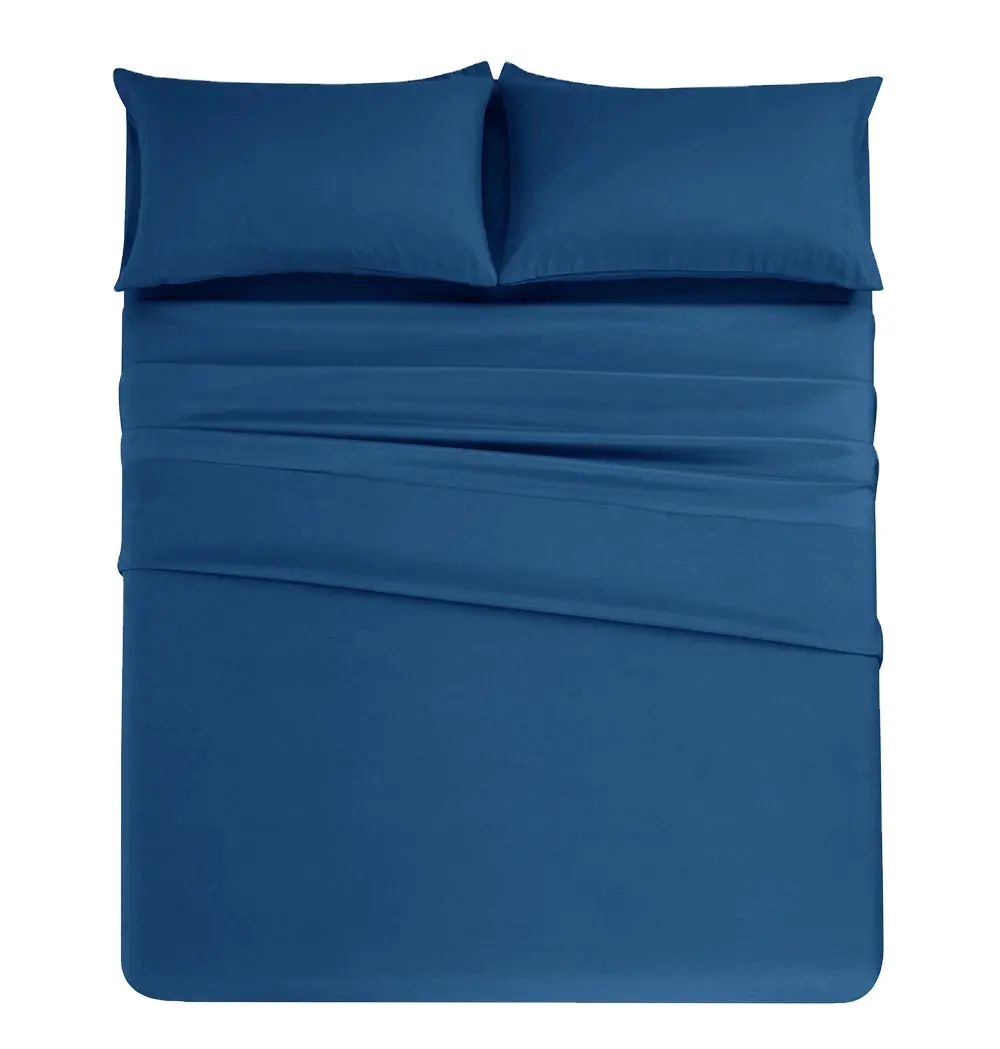 Draps de lit en fibres ultrafines de polyester, oreillers, taies d'oreiller, couvre-lits, literie pour hôtels et écoles, doux et confortables