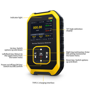 FNIRSI GC-01 kişisel dozimetre dedektörü x-ışını ve nükleer radyasyon Geiger sayacı için LCD ekran ile radyoaktif test cihazı - Product Image 5