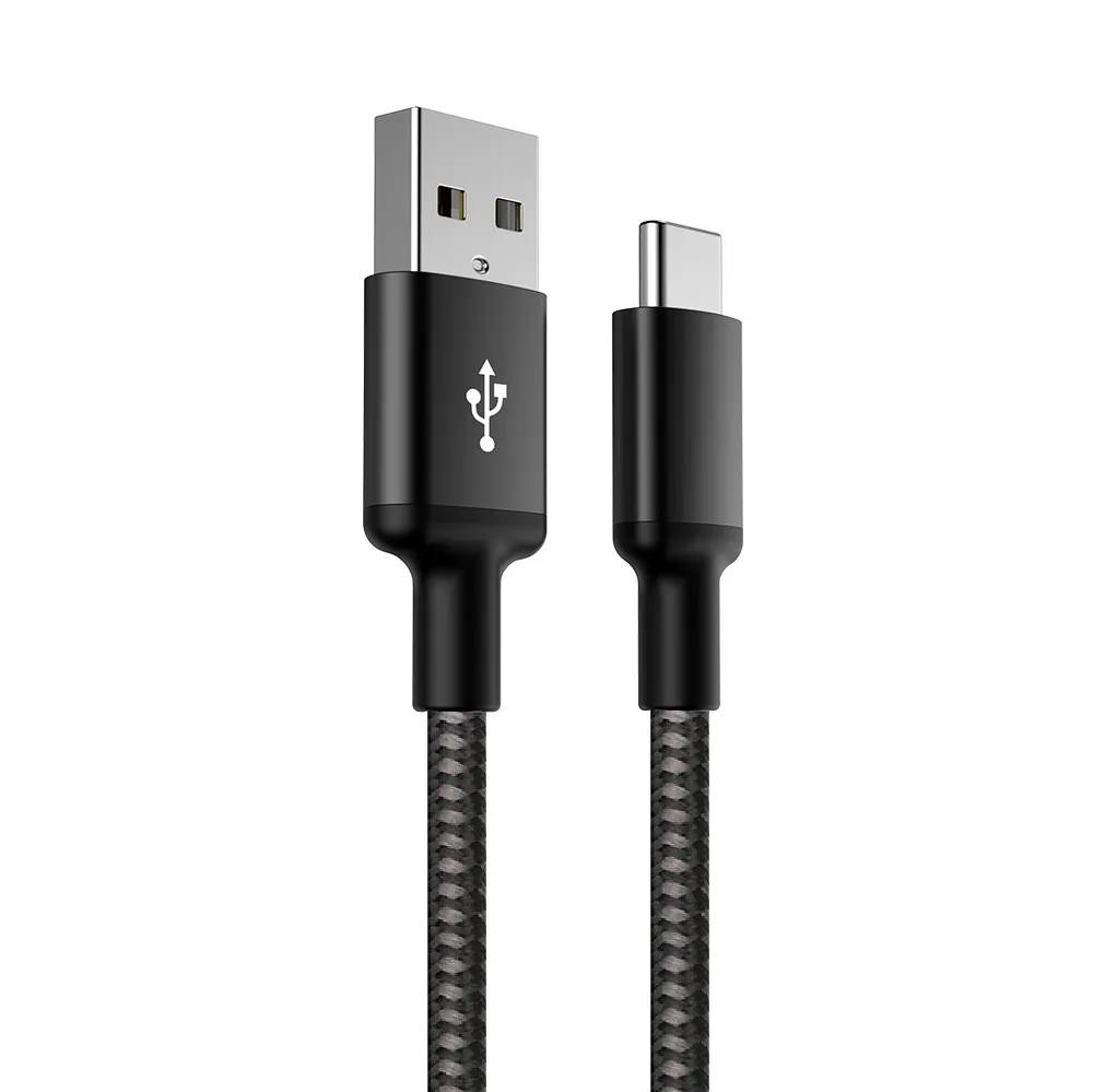 2023 new style usb 2.0 type C data cable fast charging usb-c cable nylon braided usb A to type c charger cable