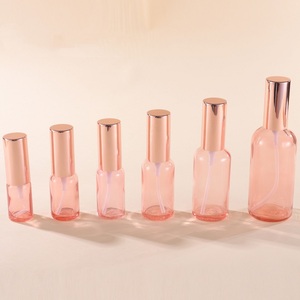 Lüks 2 Oz pembe cam sprey şişeleri 50ml ince sis Atomizer parfüm boş 30ml 10ml 100ml krem Serum şişesi damlalık sızdırmazlık - Product Image 6