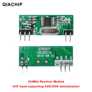 QIACHIP 433Mhz Módulo receptor de RF universal Superheterodino UHF ASK/OOK Demodulación 433,92 Mhz Interruptor remoto Kit de bricolaje inalámbrico - Product Image 6
