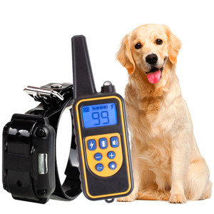 800m電動犬用トレーニングカラー防水ペットリモコン充電式トレーニング犬用カラー衝撃振動音付き
