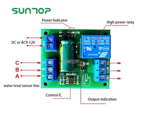 Módulo de Control automático de detección de nivel de líquido, torre de agua de 12V, módulo de bomba de agua - Product Image 4