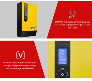 Precio de fábrica Alta calidad Nueva potencia 3kw MPPT 450Vdc PV Entrada 220V 48V 3kw On Off Grid Tie Inversor solar híbrido de alta eficiencia