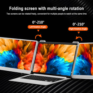 Portable 14-Inch Dual <strong>System</strong> Compatible IPS Wide Angle View <strong>Computer</strong> <strong>Monitor</strong> Triple Fold Notebook Expansion Screen - Product Image 6