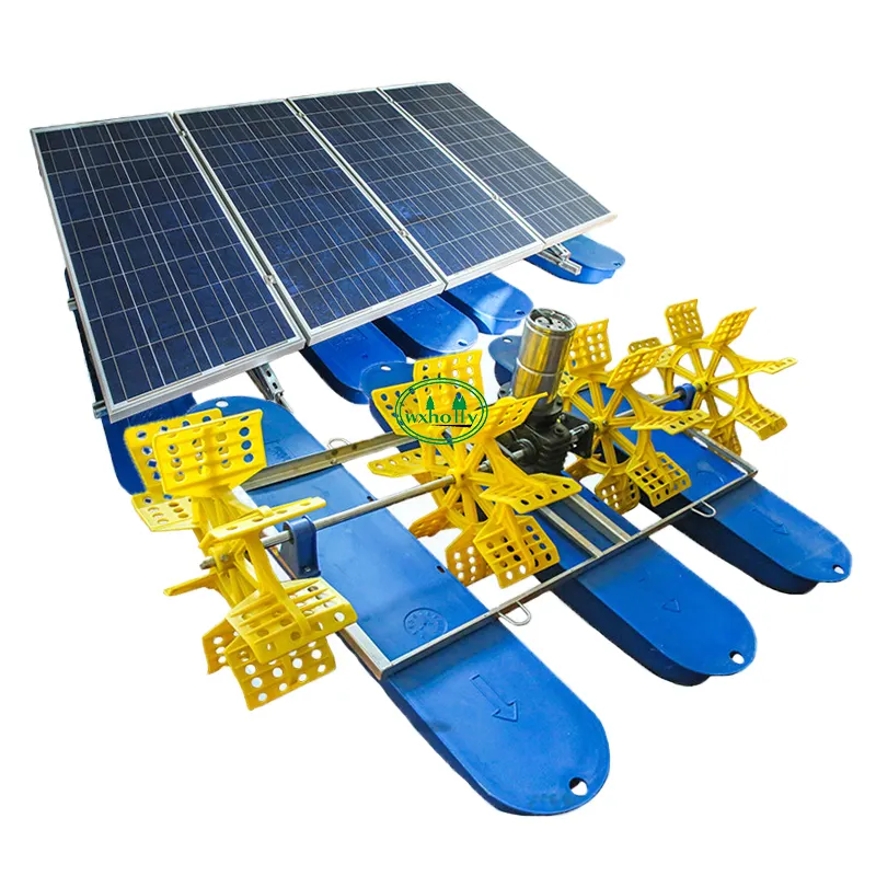 Solar Splash Paddle Waterwheel Roda Paddlewheel Aerador Peixe Fishpond Agricultura Camarão Moinho De Vento Sistema De Aeração Para Camarão Lagoa