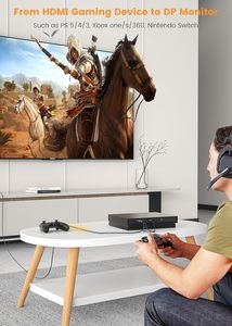 Jasoz Active HDMI-zu-DisplayPort-Kabel mit USB-betriebenem 4K @ 60Hz Uni direktion alem HDMI-Eingang DP-Ausgangs adapter