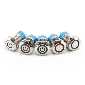 12/16/19/22mm kısa zamanlı Mini su geçirmez IP67 Metal basmalı anahtar güç Led ışık dokunmatik anahtarı 5v 12v 24v 220V renkli - Product Image 6