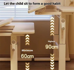Barato multifunción HDF ajustable niños aprendizaje escritorio mesa ergonómica para niños estudiante estudio - Product Image 3