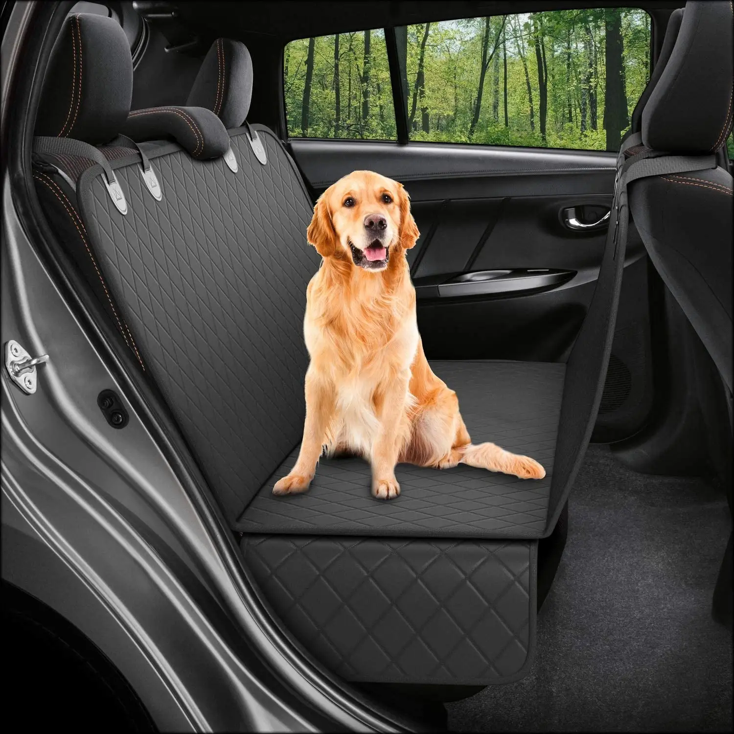 Alfombrillas de coche impermeables duraderas para perros y mascotas, almohadilla para todas las estaciones, hamaca lavable plegable suave, funda de asiento de coche para perro para asiento trasero