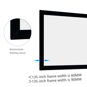 High Quality 200 Inch 16:9 <strong>Fixed</strong> <strong>Frame</strong> Projector <strong>Screens</strong> Wide Border 9cm PVC White Soft Wall Projection <strong>Screen</strong> - Product Image 2