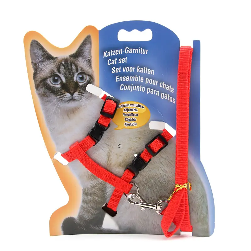 Pet  Harness Soft Vest Walking Lead Leash Cat Collar Nylon Wire Harness Leash