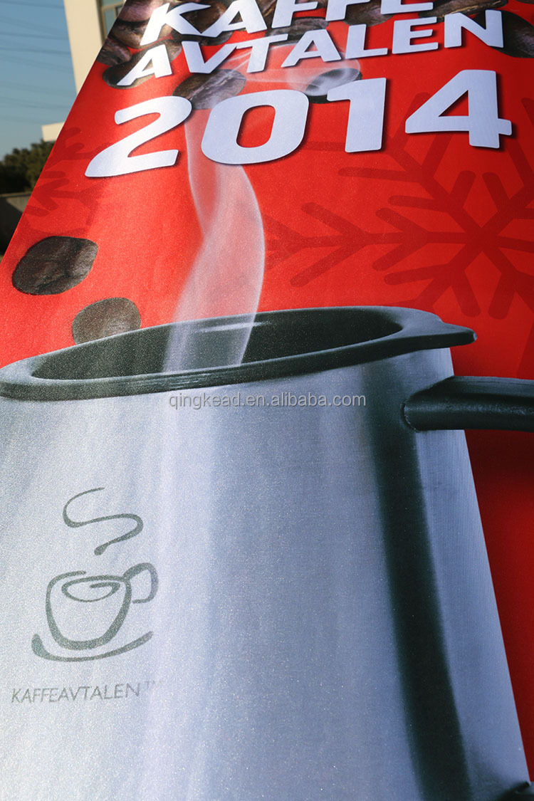 Standard Outdoor Decoration Flying Polyester Beach Double Printed Advertising Banner