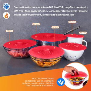 Multi-purposed Silicone Nắp Đậy Cho Bát Hút Mạnh Silicone <span class=keywords><strong>Pot</strong></span> Bìa Lò Vi Sóng An Toàn Silicone Box Nắp - Product Image 6