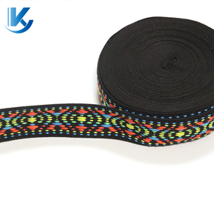 KY Logotipo personalizado Correas elásticas de jacquard Estilo étnico Accesorio de ropa Correa de tela hecha de poliéster duradero - Product Image 4