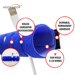 10*10cm Multifuncional Gancho y bucle de doble cara Organizador de cables de doble función Velcroes Correas de cables - Product Image 2