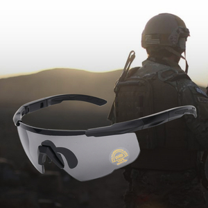 ANSI Z87.1 chống cháy nổ kính 3 ống kính PC UV400 chiến thuật kính CS tùy chỉnh OEM paintball chụp kính mát - Product Image 4