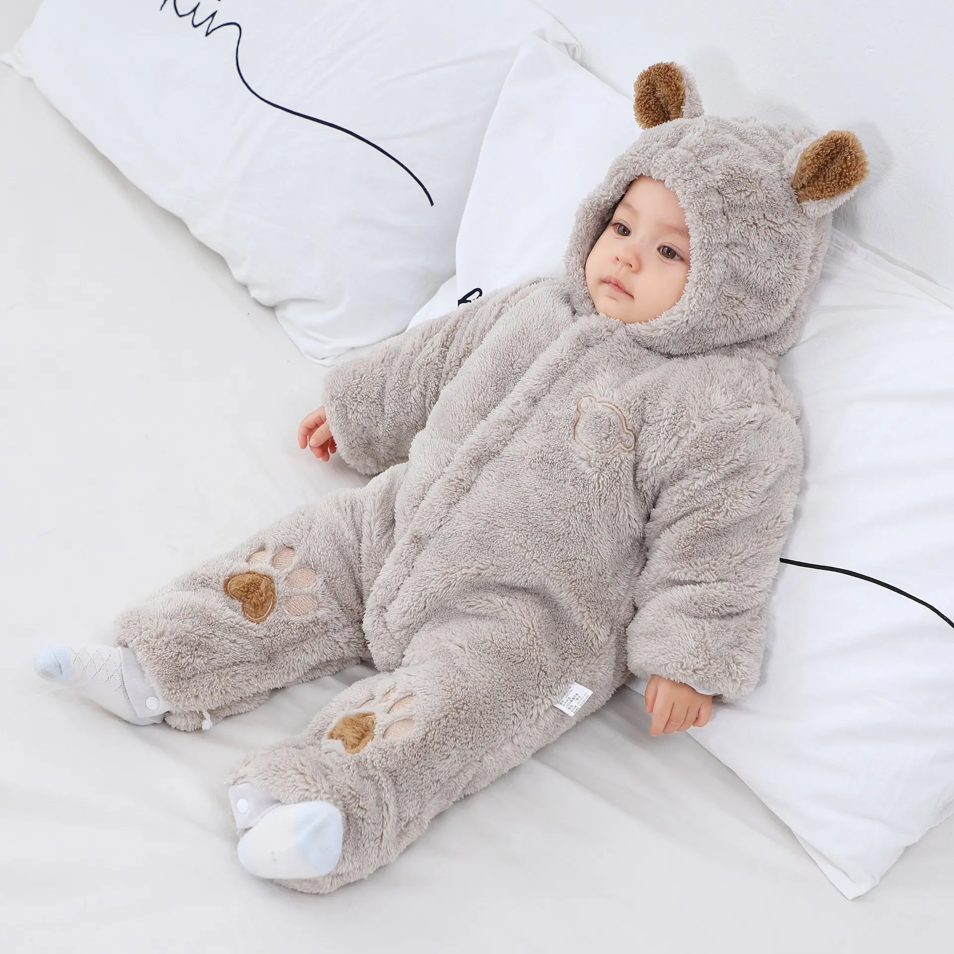 Wholesale Kids Jumpsuits Alta Qualidade Infantil Meninas Meninos Roupas de Inverno Animal Newborn Baby Rompers Full Pure Cotton Knitted