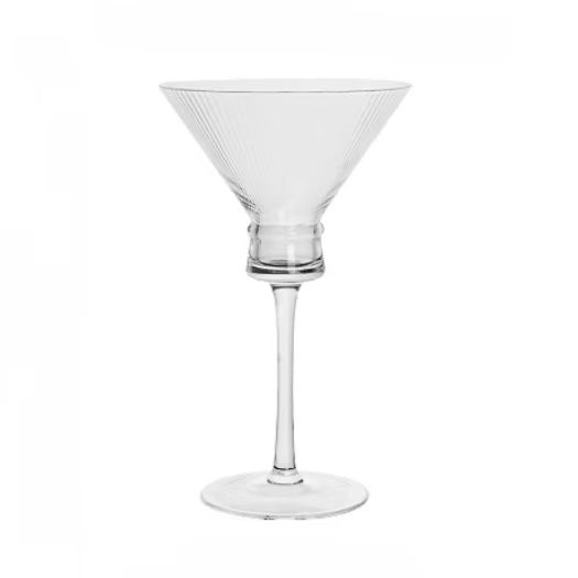 Transparent cocktail glass