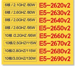 Sunucu cpu E5 2620V2 2630V2 2640V2 2650V2 2660V2 2670v2 2680V2 2690V2 X79 anakart CPU - Product Image 1