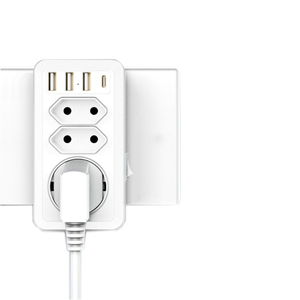 Adaptador de enchufe múltiple 7 en 1 UK con 3 enchufes 3 cargador USB 1 Tipo - Product Image 4