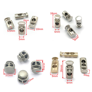 Venta al por mayor barril alterna detener cónico resorte elástico doble cuerda Metal cordón extremo tapón para ropa - Product Image 6