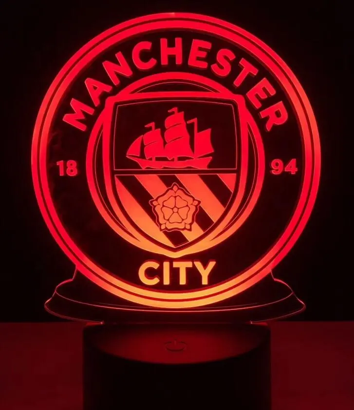 NFL lampu meja lampu malam 3D sentuh lampu dekorasi pabrik penjualan populer Ikavis 3D klub sepak bola desain Slogan LED 7 warna 50 baru