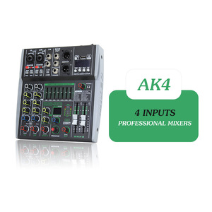 AK8プロフェッショナルミキサー、8チャンネルオーディオミキサー、MP3プレーヤー内蔵、家族の集まりのための7セグメントバランス - Product Image 4