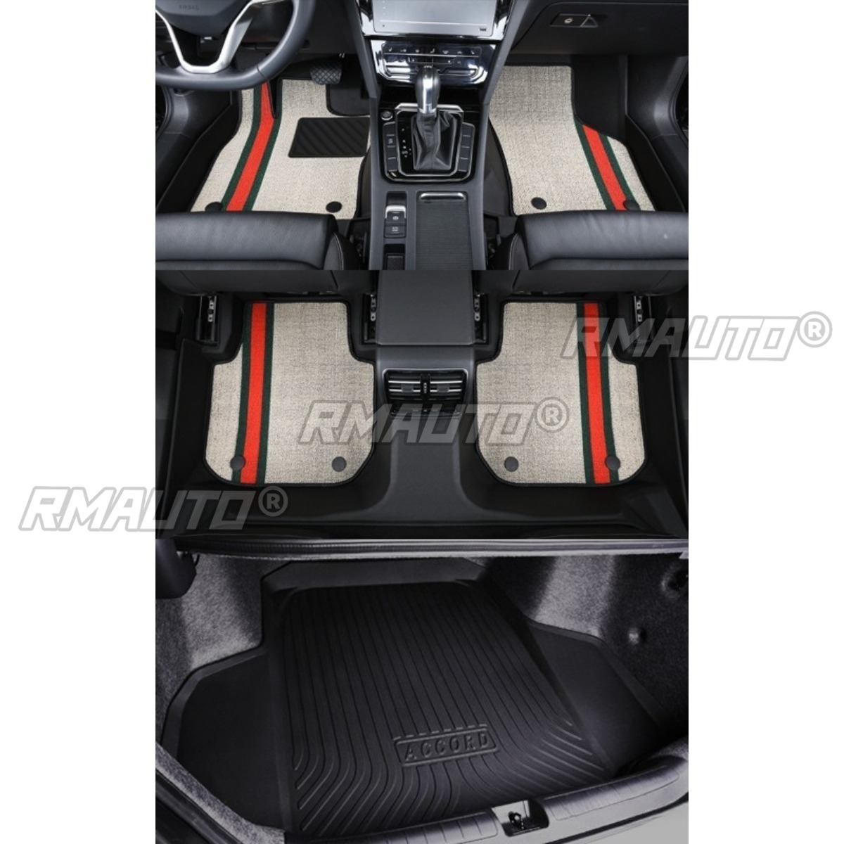 TPE foot pad Chenille beige tri color TPO trunk