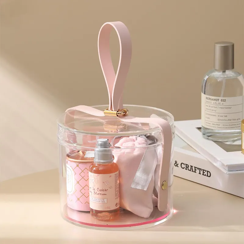 Bolsa acrílica caixa de exposição doces favor cubo personalizar molde injetado rosa acrílico claro doces caixa