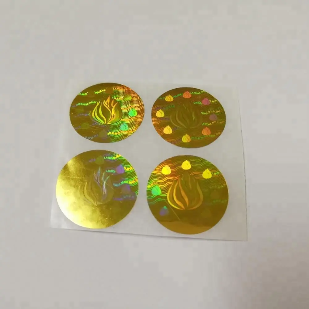 Pegatinas de holograma láser 3d, logo personalizado anti-falsas, matriz de puntos, etiqueta holográfica