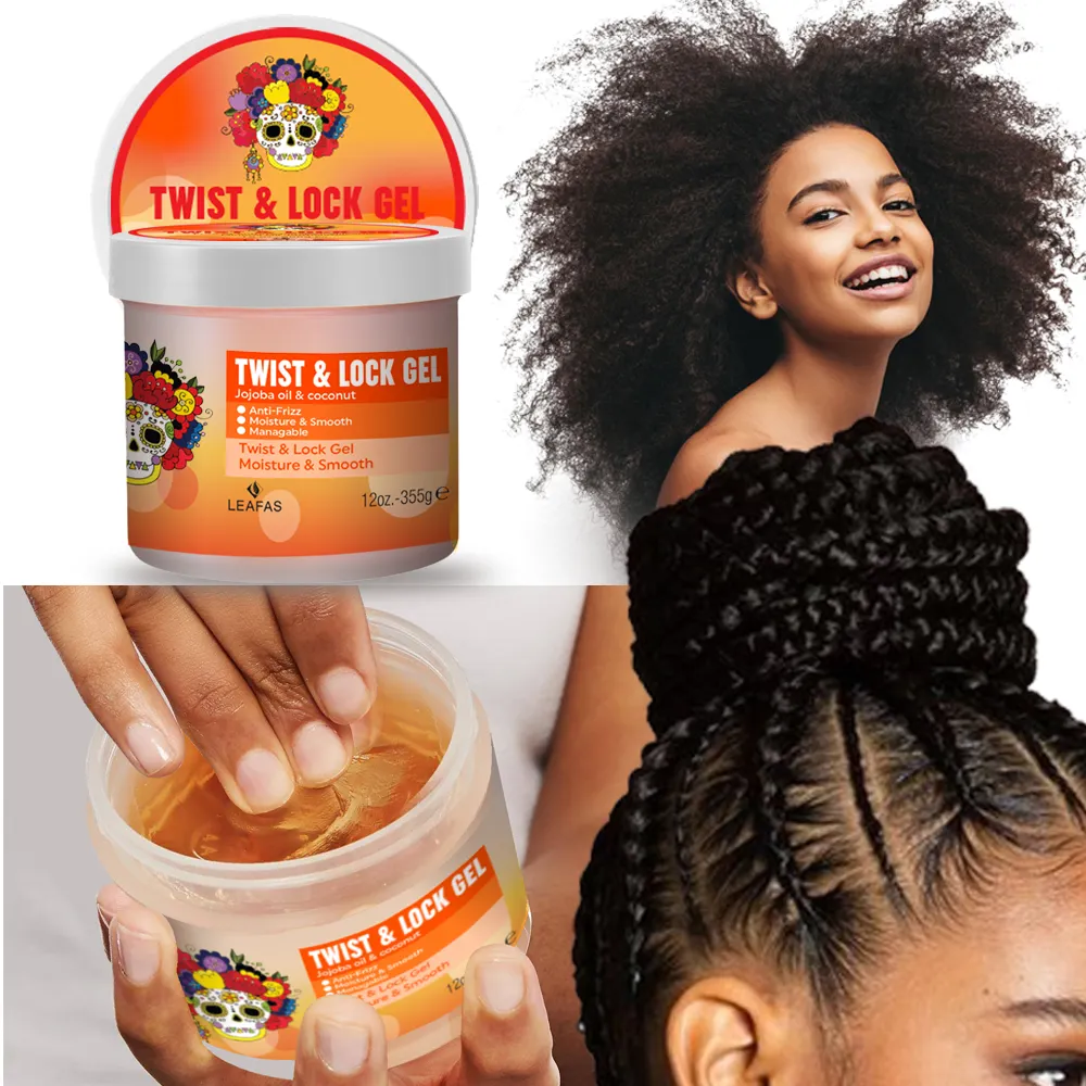 Gel de coiffure pour cheveux africains, contrôle des torsades, extensions pour chevelure, Logo personnalisé, ODM, résistant, disponible en marque