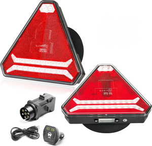 Magnetic <strong>LED</strong> Driver Triangle-Trailer ECE EMC R10 Approved Waterproof <strong>6</strong> Functions, Wireless Pilot <strong>Kit</strong>, Rear Light, for Towing - Product Image 1