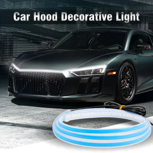 Tira de luces de circulación diurna LED Flexible Universal tira de luz de capó de coche dinámica con fuente de luz Cob 12V función DRL para coches - Product Image 3