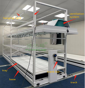 Hệ thống thủy canh đa lớp dọc nông nghiệp phát triển Kệ EBB và dòng chảy lăn băng ghế dự bị với ABS khay cán bảng - Product Image 1