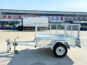 Eden Custom High-Performance Single Axle Box Trailer Hot Dip Galvanized with Powder Coating <strong>Mesh</strong> Cage <strong>Ramp</strong> for Cargo Utility Use - Product Image 3