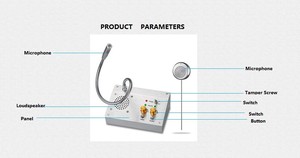 Sistema de intercomunicación de altavoz de ventana, intercomunicador de doble vía barato, Banco de vidrio, intercomunicador de mostrador de ventana eléctrica, intercomunicador de doble vía, KNDJ-1 - Product Image 5