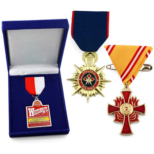 Nhà Máy Bán buôn giá rẻ tùy chỉnh giải thưởng huy chương chúng tôi Honor Huy chương với ngắn Ribbon Bar - Product Image 1