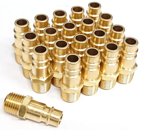 Pro High Flow Koppeling En Plug Kit V-Stijl 1/4 In Npt Massief Messing Quick Connect Air Fittings Set