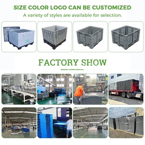 Scatola di stoccaggio pieghevole industriale grande contenitore Pallet di plastica pieghevole Gaylord scatole di plastica