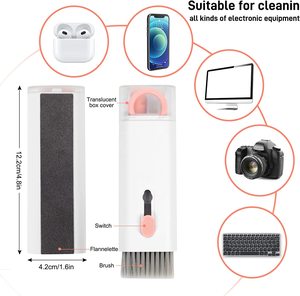 Klavye için temizleme fırçası 7 in 1 klavye temizleme kiti kulaklık temizleyici anahtar temizleme kalem ile yumuşak Airpods için - Product Image 4