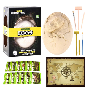 Çocuklar kök doğal bilim keşif kazısı öğrenme oynarken arkeolojik kazmak oyuncak dinozor yumurtası kazma kiti oyuncak seti - Product Image 5