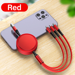 Câble USB rouge 3 en 1