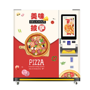 商务2025定制电梯触摸屏自动冷冻加热食品自动披萨自动售货机
