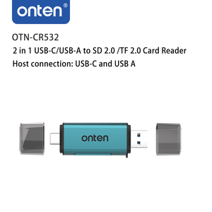 Fabrika toptan özelleştirebilirsiniz kart okuyucular USB 2 in 1 SD 2.0 TF 2.0 OTN-CR532 - Product Image 3