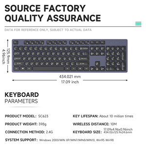 Teclado inalámbrico de 2,4G, teclado ergonómico Magic Business Study, Klavye para ordenador portátil, oficina, PC, Gamer, ordenador - Product Image 6
