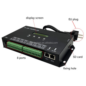 DMX512 8-Port-Controller H807SA Programmier bare digitale LED-Vollfarb licht 8 CH 8192 Pixel SD-Karte Art-Net Easy DMX-Controller